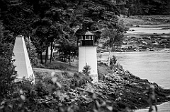 Whitlocks Mill Light and Bell Tower in Calais, Maine -BW